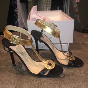 Jimmy Choo mirror leather/kid gold